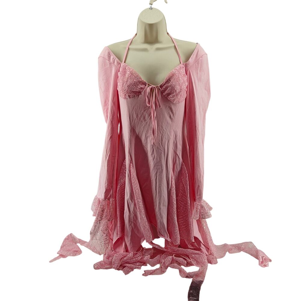 Dolls Kill Sugar Thrillz Lost in Fairyland Ruffled Lace Mini Dress Womens Large